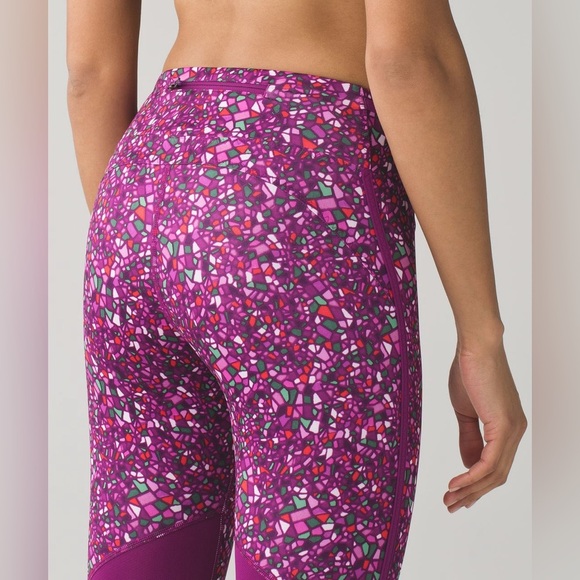 Lululemon Fuchsia Real Quick Crop Leggings Women’s Size 10 - Picture 4 of 11